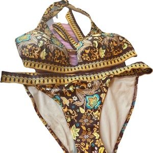 Victoria's Secret Brown and Yellow Bikini